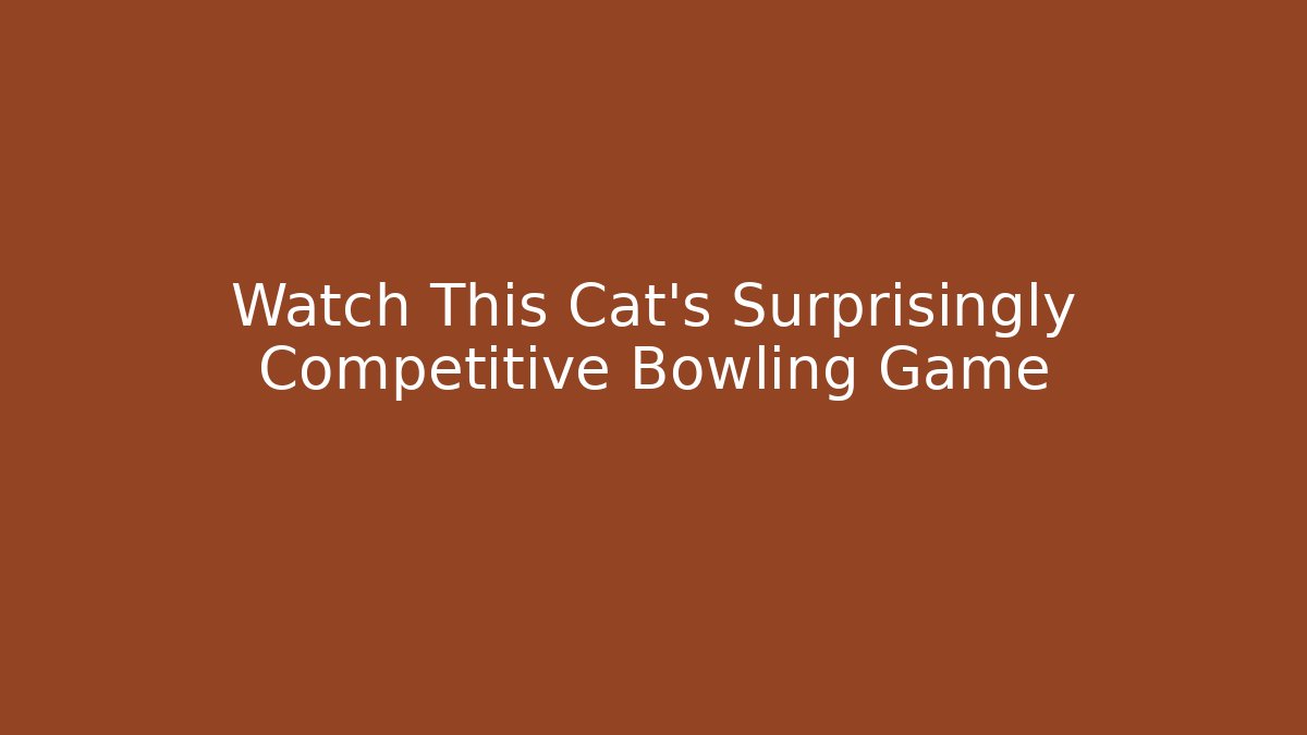 Watch This Cat’s Surprisingly Competitive Bowling Game