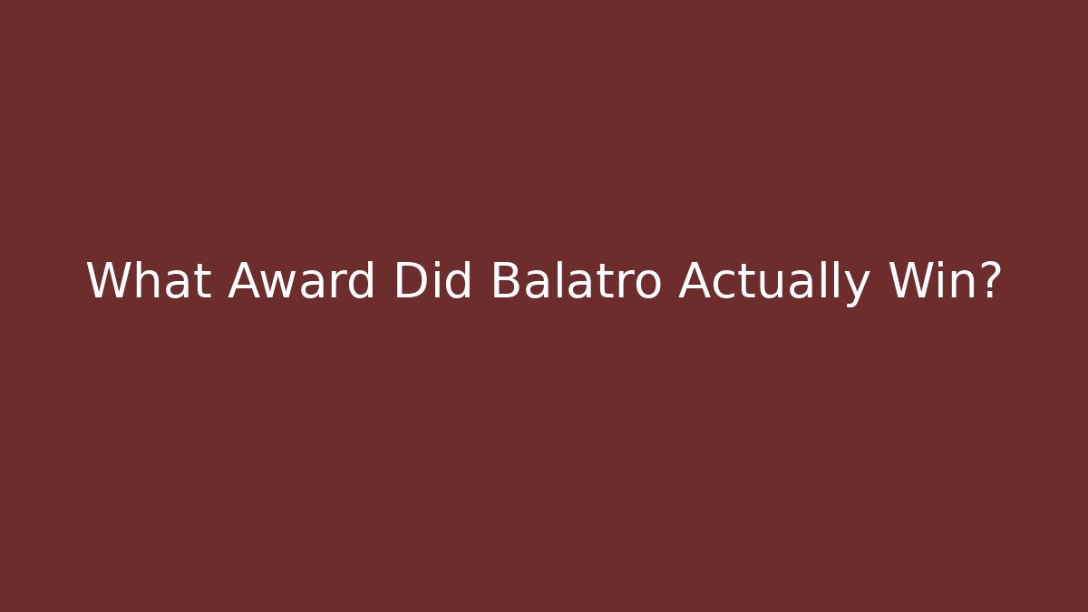 What Award Did Balatro Actually Win? - Buddy Program