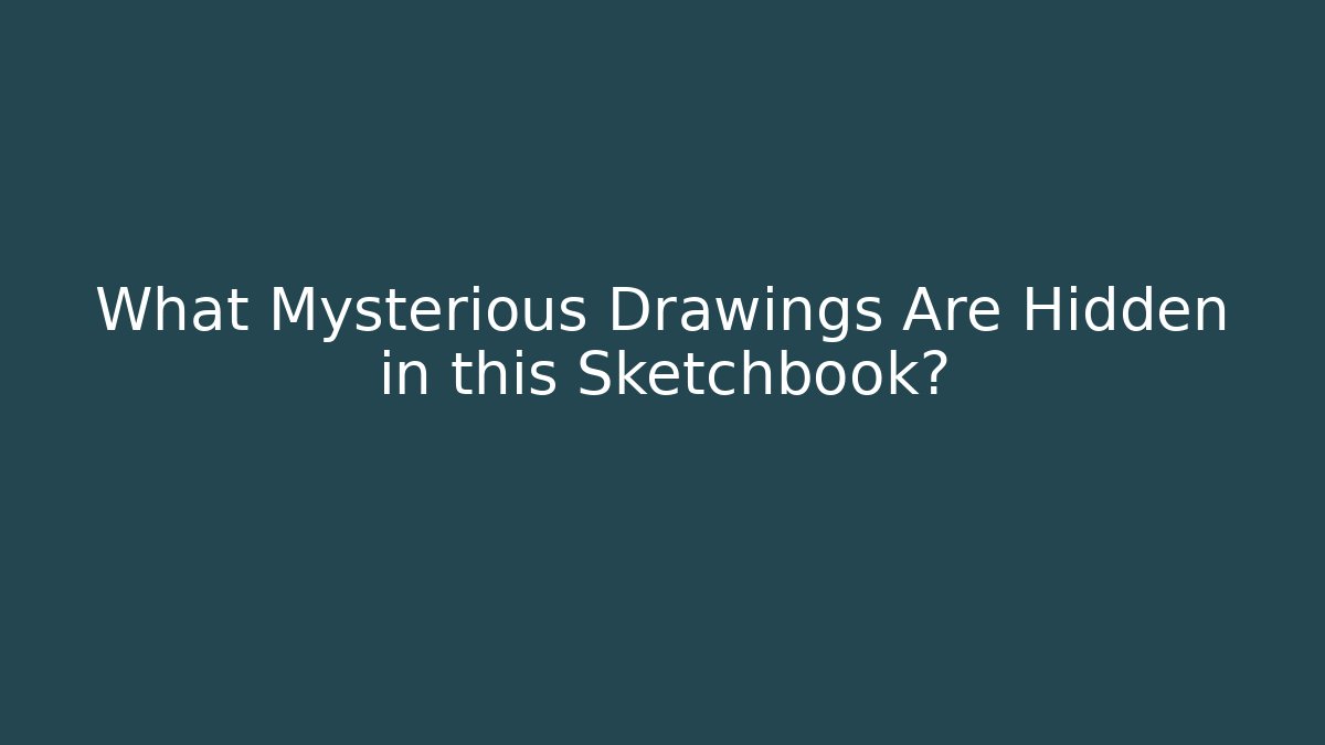 What Mysterious Drawings Are Hidden in this Sketchbook?