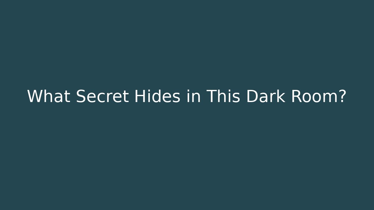 What Secret Hides in This Dark Room?