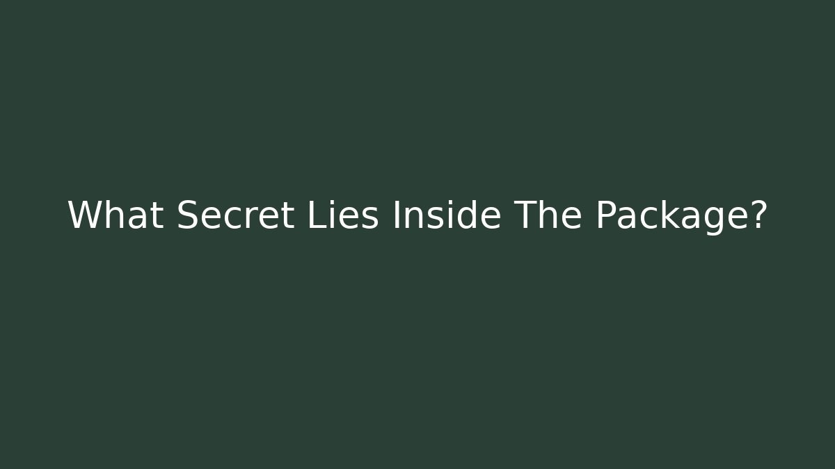 What Secret Lies Inside The Package? - Buddy Program