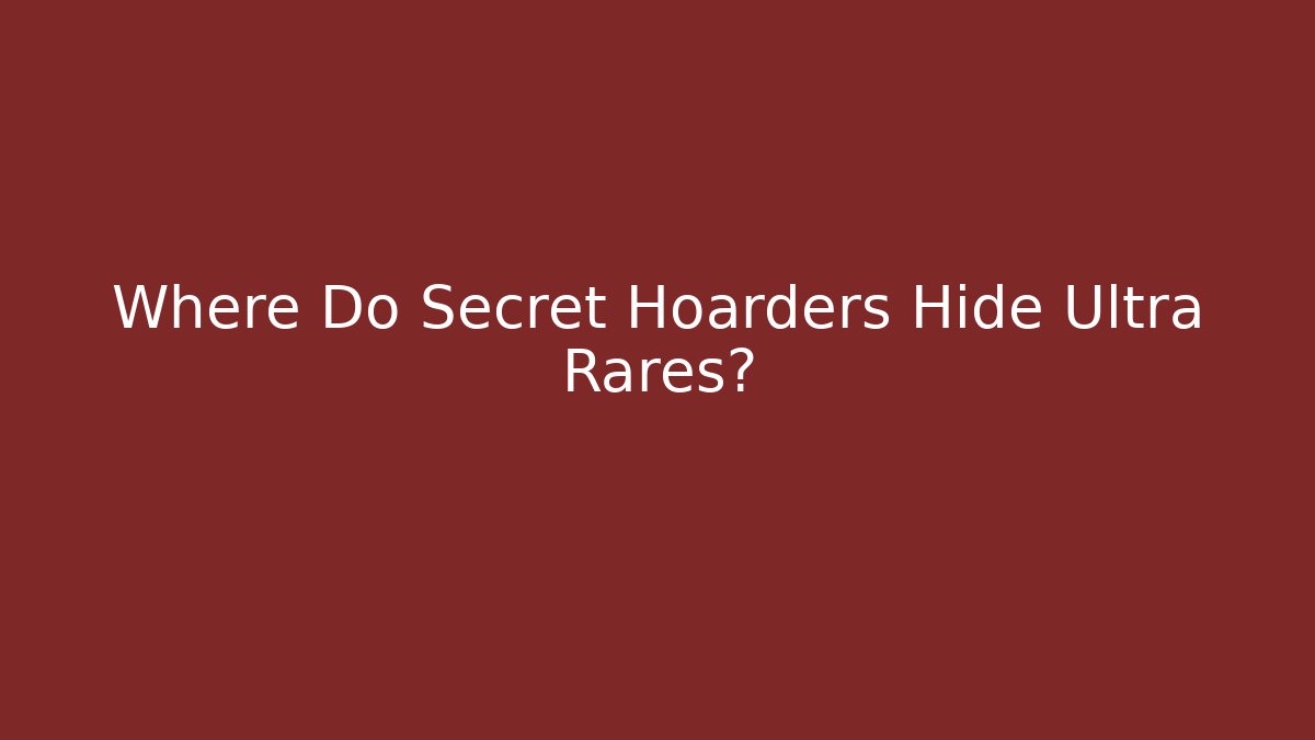 Where Do Secret Hoarders Hide Ultra Rares?