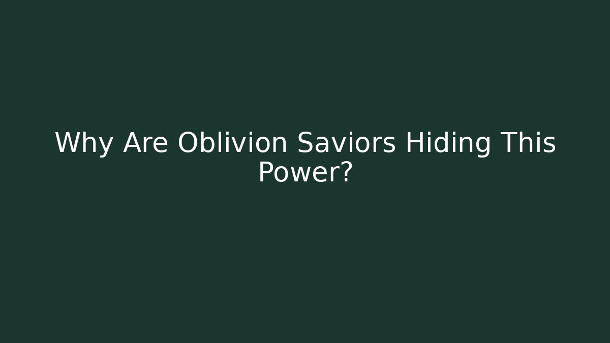 Why Are Oblivion Saviors Hiding This Power? - Buddy Program