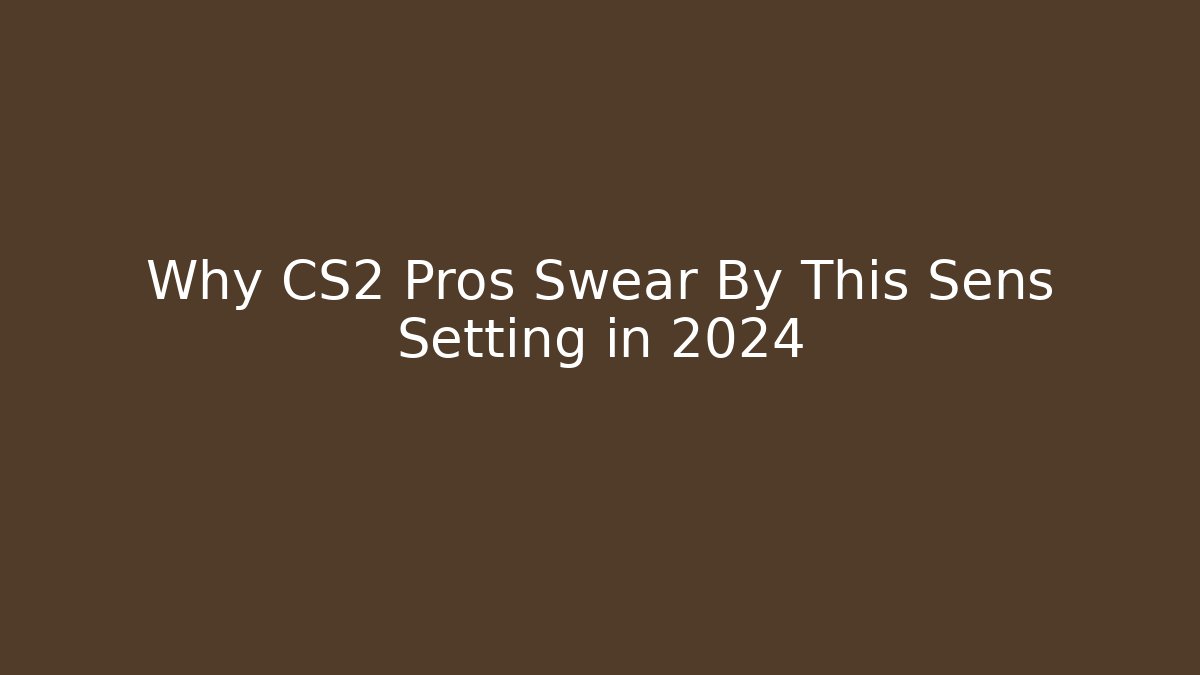 Why CS2 Pros Swear By This Sens Setting in 2024