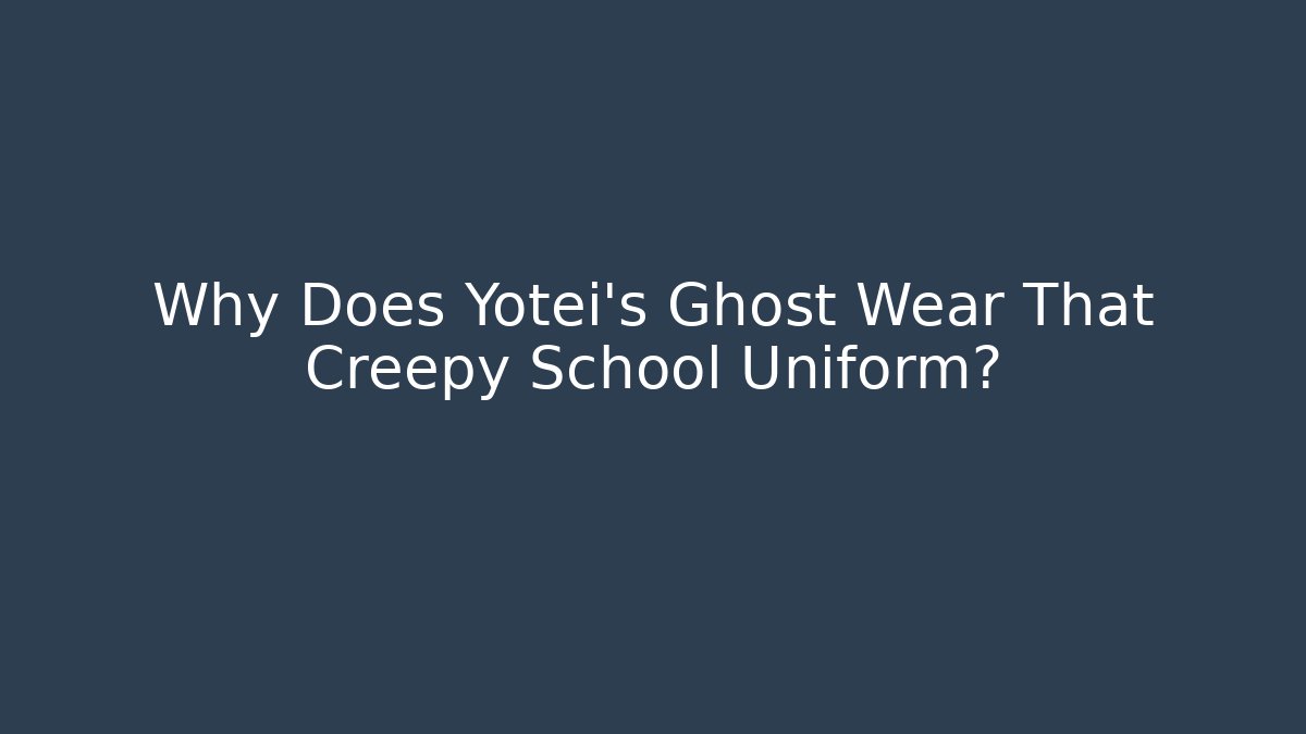 Why Does Yotei's Ghost Wear That Creepy School Uniform? - Buddy Program