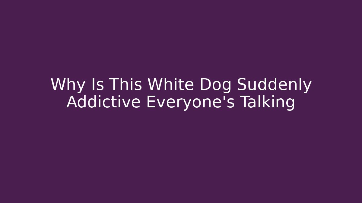 Why Is This White Dog Suddenly Addictive Everyone’s Talking - Buddy Program
