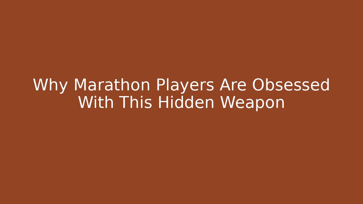 Why Marathon Players Are Obsessed With This Hidden Weapon