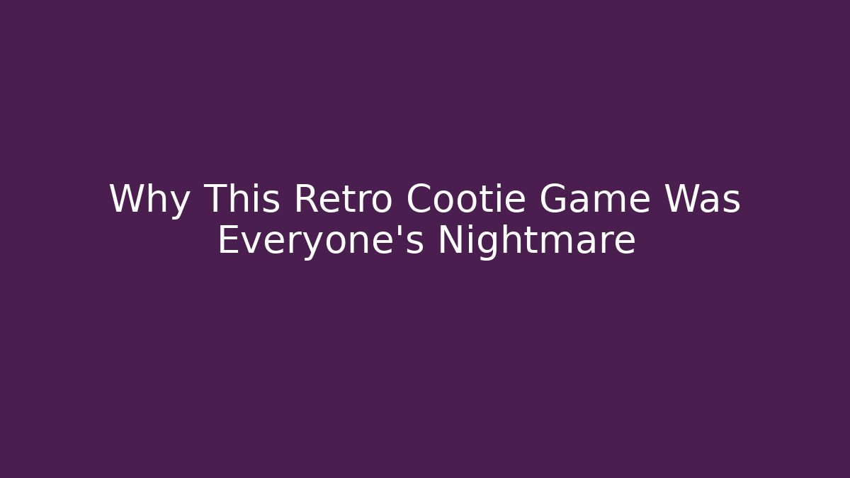 Why This Retro Cootie Game Was Everyone's Nightmare