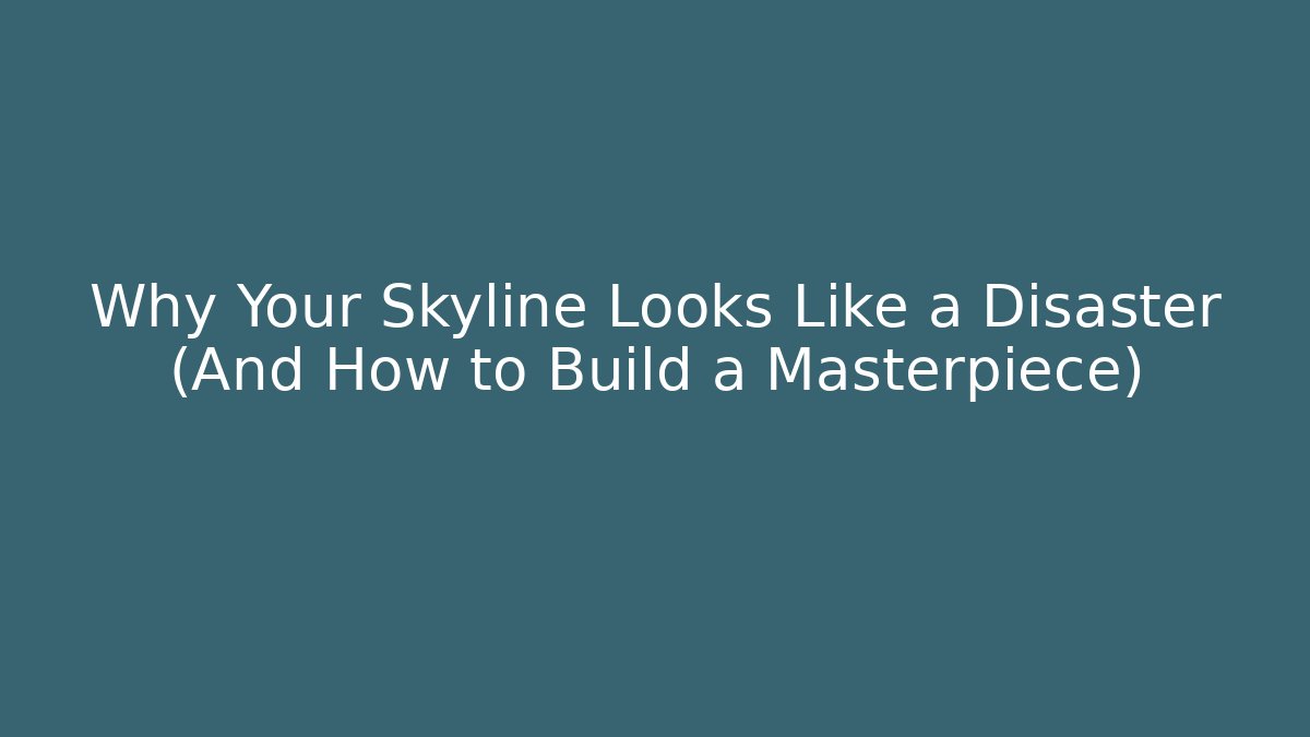 Why Your Skyline Looks Like a Disaster (And How to Build a Masterpiece)