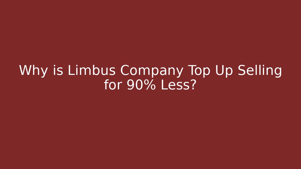 Why is Limbus Company Top Up Selling for 90% Less?