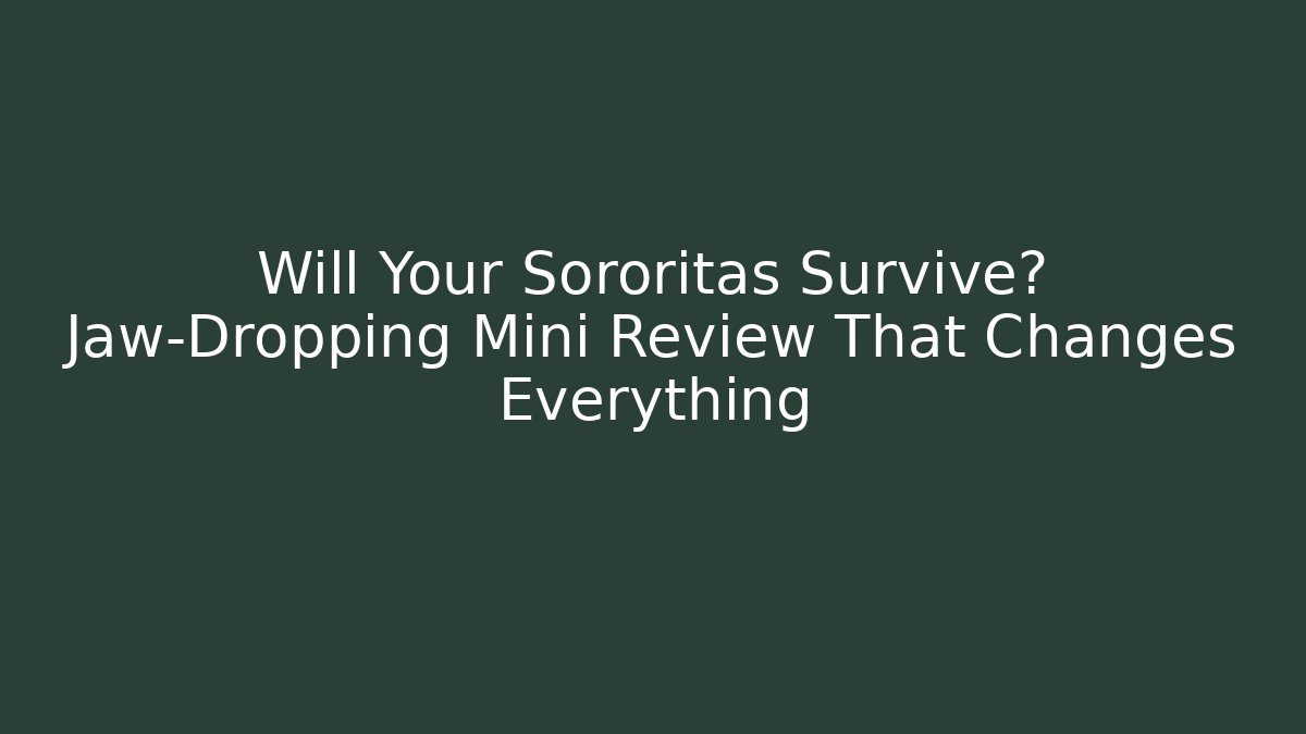 Will Your Sororitas Survive? Jaw-Dropping Mini Review That Changes Everything