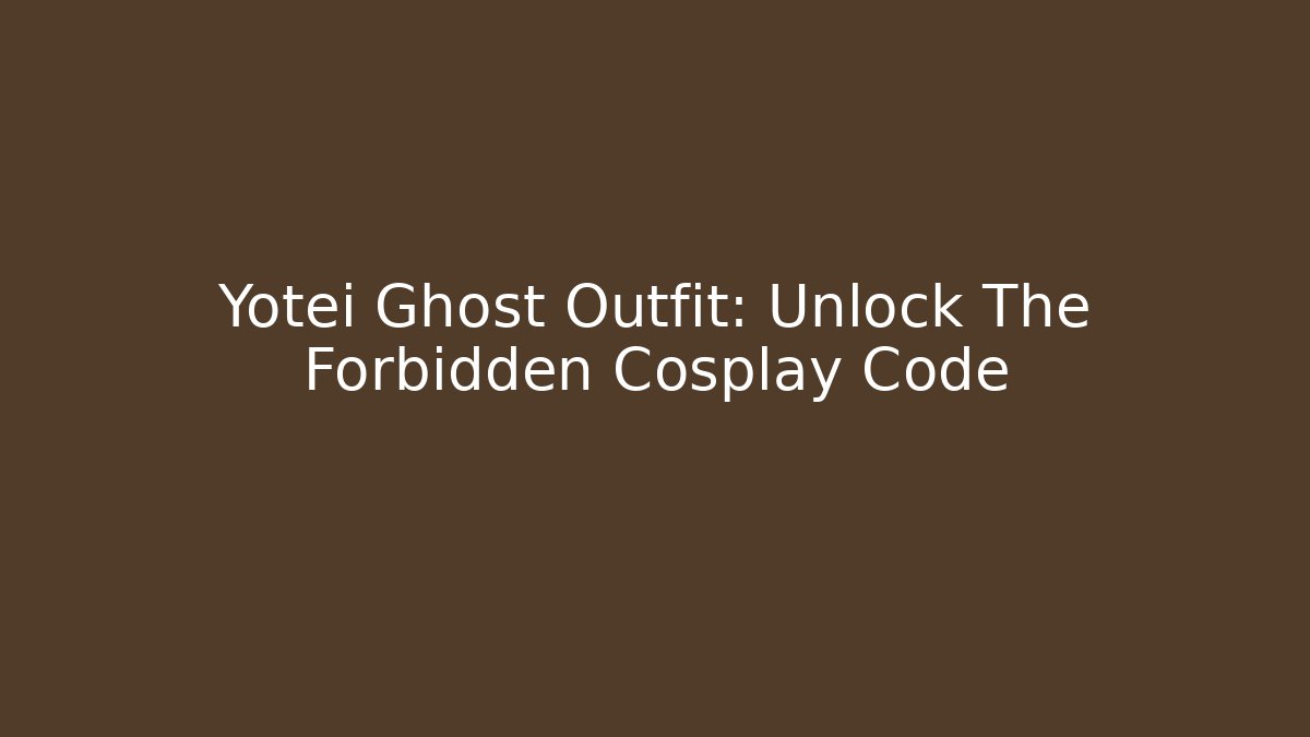 Yotei Ghost Outfit: Unlock The Forbidden Cosplay Code - Buddy Program