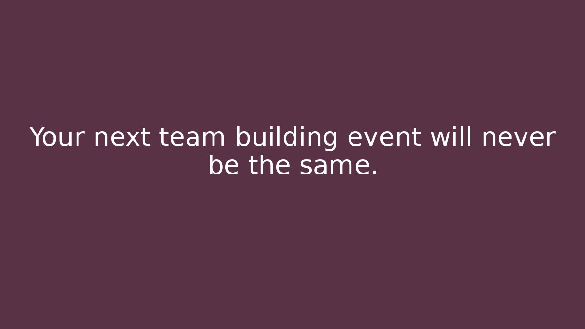 Your next team building event will never be the same. - Buddy Program