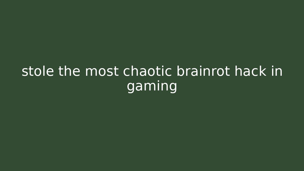 stole the most chaotic brainrot hack in gaming - Buddy Program