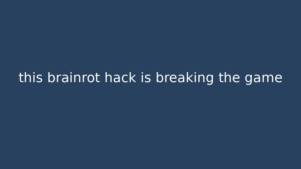 this brainrot hack is breaking the game